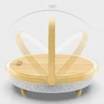 Музыкальная колонка Xiaomi Ezvalo Wireless Charging, 5 Вт с беспроводной зарядкой, светлое дерево - фото 4