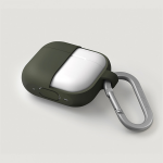 Чехол силиконовый Uniq для Airpods Pro 2 чехол Vencer Силиконовый чехол + карабин и ремешок Зеленый - фото 5