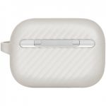 Чехол силиконовый Uniq для Airpods Pro 2 чехол Vencer Силиконовый чехол + карабин и ремешок серый - фото 2