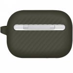 Чехол силиконовый Uniq для Airpods Pro 2 чехол Vencer Силиконовый чехол + карабин и ремешок Зеленый - фото 2