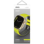 Ремешок Uniq для Apple Watch 49/45/44/42 mm ремешок Linus Airosoft silicone strap Лаймово-зеленый - фото 4