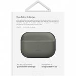 Чехол силиконовый Uniq для Airpods Pro 2 чехол Terra Натуральная кожа с ремешком Зеленый - фото 4