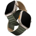 Ремешок Uniq для Apple Watch 49/45/44/42 mm Revix reversible Magnetic Зеленый/Коричневый - фото 1