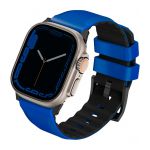 Ремешок Uniq для Apple Watch 49/45/44/42 mm ремешок Linus Airosoft silicone strap Гоночный синий - фото 1