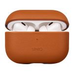 Чехол силиконовый Uniq для Airpods Pro 2 чехол Terra Натуральная кожа с ремешком Ириска Браун - баннер 1