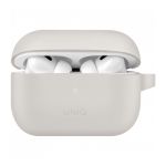 Чехол силиконовый Uniq для Airpods Pro 2 чехол Vencer Силиконовый чехол + карабин и ремешок серый - фото 1