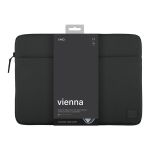 Чехол Uniq для ноутбуков 14" Vienna RPET fabric Laptop sleeve (ShockSorb), Полуночный черный - фото 3
