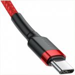 Кабель Baseus Cafule Type-C PD2.0 60W flash charging data line (20V 3A) 2m Red - фото 4