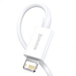 Кабель Baseus Superior Series Fast Charging Data Cable USB to iP 2.4A 2m White - фото 3