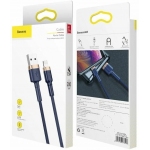 Кабель Baseus cafule Cable USB For iP 1.5A 2m Gold+Blue - фото 7