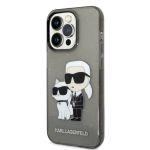 Чехол Lagerfeld для iPhone 15 Pro Max PC/TPU NFT Karl & Choupette Hard Блеск Черный - фото 2