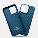 Чехол накладка K-Doo Keivlar для iPhone 15 Pro Max, черный - синий - фото 3