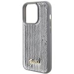Чехол Guess для iPhone 15 Pro Max Sequins Script metal logo Hard Серебро - фото 4