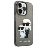 Чехол Lagerfeld для iPhone 15 Pro PC/TPU NFT Karl & Choupette Hard Блеск Черный - фото 1