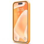 Чехол Elago для iPhone 15 Pro Soft silicone (Liquid) Апельсин - фото 2