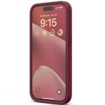 Чехол Elago для iPhone 15 Pro Soft silicone (Liquid) Бургундия - фото 2