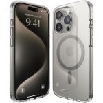 Чехол Elago для iPhone 15 Pro HYBRID (pc/tpu) Прозрачный/средне-серый (MagSafe) - фото 3