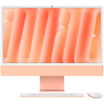 Apple iMac 24" Retina 4.5K (2024) M4, 8-Core, 16 ГБ, 256 ГБ SSD, 8-Core GPU, A2439, русская раскладка, оранжевый 1