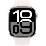 Apple Watch Series 10 (2024) 46 мм, алюминиевый корпус серебристый, спортивный ремешок белый, (M/L) 2