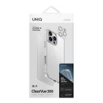 Чехол-накладка Uniq ClearVue 360 для iPhone 16 Pro Max, пластик+полиуретан (TPU), прозрачный 2
