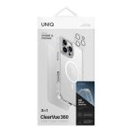 Чехол-накладка Uniq ClearVue 360 с MagSafe, iPhone 16 Pro Max, пластик+полиуретан (TPU), Lifepro+Optix glass+Camera lens, прозрачный 2