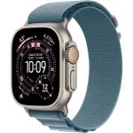 Apple Watch Ultra 3 (2025), 49 мм, корпус «натуральный титановый», ремешок Alpine светло-голубой (M/L)