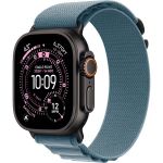 Apple Watch Ultra 3 (2025), 49 мм, корпус «чёрный титановый», ремешок Alpine светло-голубой (M/L)