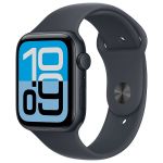 Apple Watch SE 3 2025, 44 мм, алюминиевый корпус «тёмная ночь», спортивный ремешок «тёмная ночь» (M/L)