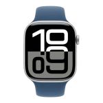 Apple Watch Series 10 (2024) 42 мм, алюминиевый корпус серебристый, спортивный ремешок «деним» (S/M) 2