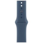 Apple Watch Series 10 (2024) 42 мм, алюминиевый корпус серебристый, спортивный ремешок «деним» (S/M) 3