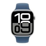 Apple Watch Series 10 (2024) 46 мм, алюминиевый корпус серебристый, спортивный ремешок «деним», (M/L) 2