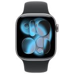 Apple Watch Series 11 (2025) 42 мм, алюминиевый корпус «серый космос», спортивный ремешок чёрный, (S/M) фото 2