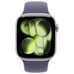 Apple Watch Series 11 (2025) 42 мм, алюминиевый корпус серебристый, спортивный ремешок «фиолетовый туман», (S/M) фото 2