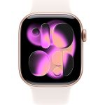 Apple Watch Series 11 (2025) 42 мм, алюминиевый корпус «розовое золото», спортивный ремешок «светлые румяна», (S/M) фото 2