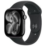 Apple Watch Series 11 (2025) 46 мм, алюминиевый корпус «чёрный оникс», спортивный ремешок чёрный, (M/L)