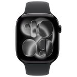 Apple Watch Series 11 (2025) 46 мм, алюминиевый корпус «чёрный оникс», спортивный ремешок чёрный, (M/L) фото 2