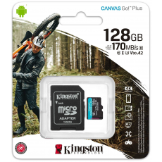 Карта памяти microSDXC Kingston Canvas GO! Plus 128 ГБ, 170MB/s, C10, UHS-I, U3, V30, A2, 4K UHD - фото 2Карта памяти microSDXC Kingston Canvas GO! Plus 128 ГБ, 170MB/s, C10, UHS-I, U3, V30, A2, 4K UHD - фото 4