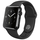 Apple Watch 38 мм, черный космос, черный спортивный ремешок 130-200 мм (MLCK2)