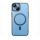 Чехол Baseus для iPhone 14 Glitter Magnetic PC case +Tempered glass, синий - фото 1