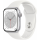 Apple Watch Series 8, 41 мм, алюминиевый корпус серебристый, спортивный ремешок белый (S/M) - фото 1