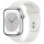 Apple Watch Series 8, 45 мм, алюминиевый корпус серебристый, спортивный ремешок белый (M/L) - фото 1