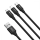 Кабель Baseus Rapid Series 3-in-1 cable 1.2m For IP+Micro+Type-C Black - фото 2
