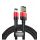 Кабель Baseus Cafule Cable(special edition)USB For iP 2.4A 1m Red+Black - фото 1