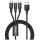 Кабель Baseus Rapid Series 3-in-1 cable 1.2m For IP+Micro+Type-C Black - фото 1