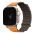 Ремешок Uniq для Apple Watch 49/45/44/42 mm Revix Premium Ed. Кожа/Силикон Шафран Оранжевый/Хаки - фото 2