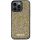 Чехол Guess для iPhone 15 Pro Diamond Rhinestone Plate metal logo Hard Желтый - фото 3
