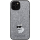 Чехол Lagerfeld для iPhone 15 Fixed glitters NFT Choupette Metal pin Hard Серебро - фото 2