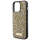 Чехол Guess для iPhone 15 Pro Diamond Rhinestone Plate metal logo Hard Желтый - фото 4