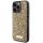 Чехол Guess для iPhone 15 Pro Diamond Rhinestone Plate metal logo Hard Желтый - фото 1
