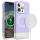 Чехол Elago для iPhone 15 Pro GLIDE (tpu+pc) Прозрачный/фиолетовый (MagSafe) - фото 1